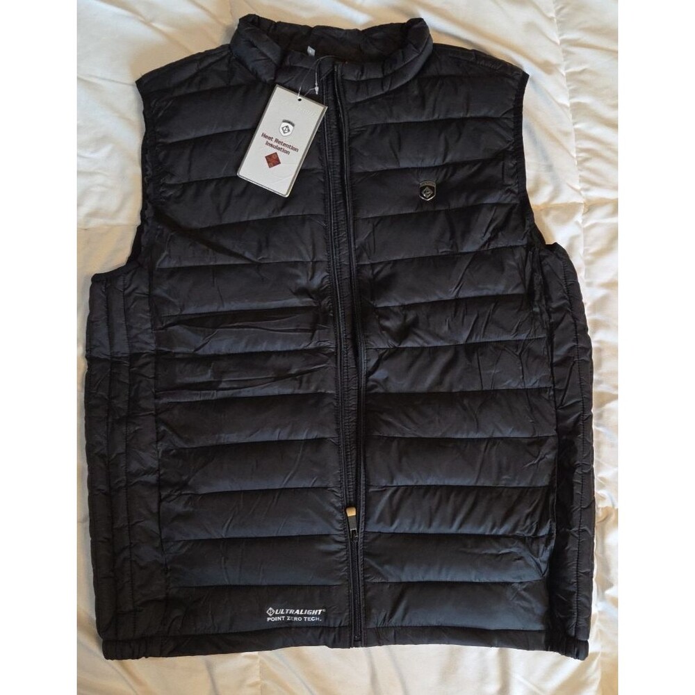 Point Zero Puffer Vest Mens XL Black Ultralight Waterproof Windproof NWT New